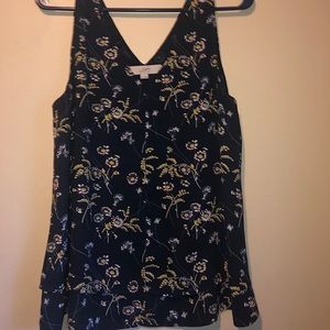 Loft sleeveless floral top